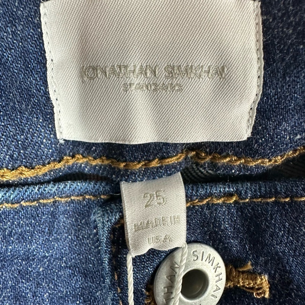 Jonathan Simkhai Standard River High Rise Straight Jean Rin Rinse Size 25 - Picture 3 of 11